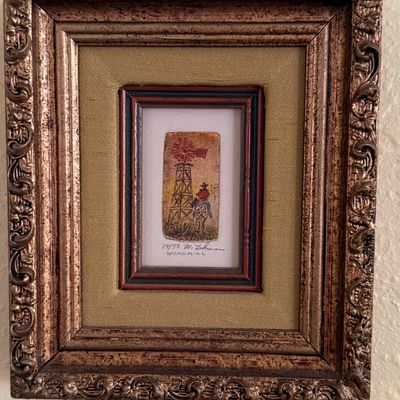 M. Lehman 'Windmill' Limited Edition Etching