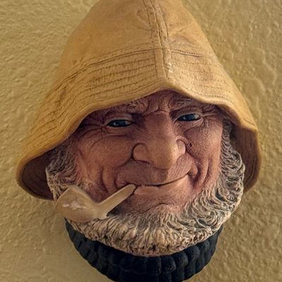 Vintage Fisherman Wall Plaque