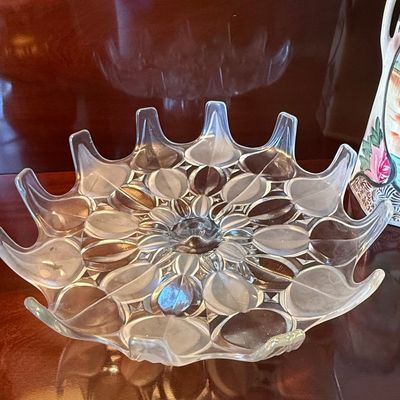 Fostoria Glass 'Crown' Pattern Console Bowl