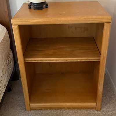 Vintage Oak Open Nightstand