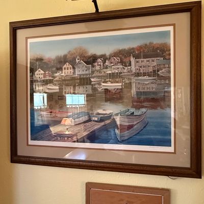 Mildred Sands Kratz "Ebb Tide at Kennebunkport" Watercolor Print