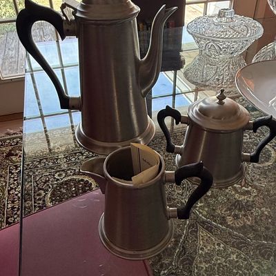 Kirk Stieff Modern & Colonial Pewter Coffee Service