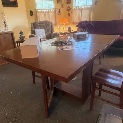 Vintage Ladder Back Wooden Dining Set