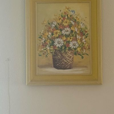 Floral Still Life Oil Painting by Colson