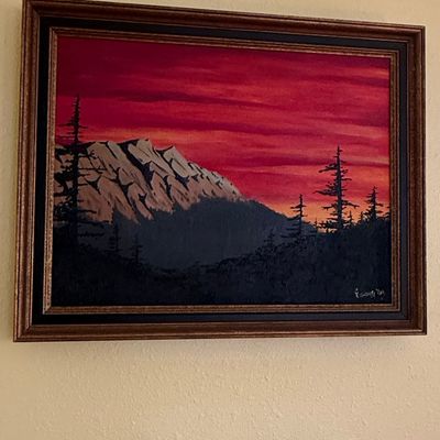 Ewing '86 Mountain Landscape Oil Painting