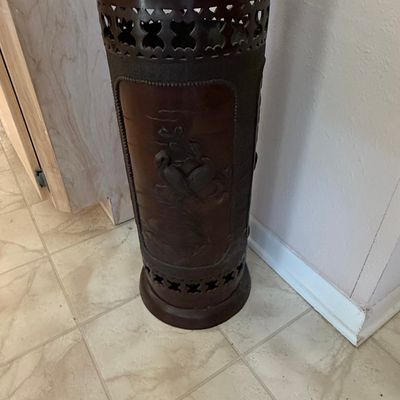 Antique Chinese Bronze Umbrella Stand