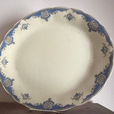 W.H. Grindley & Co. "Creampetal" Earthenware Oval Serving Platter