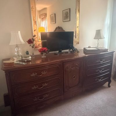 Thomasville French Provincial Triple Dresser with Mirror