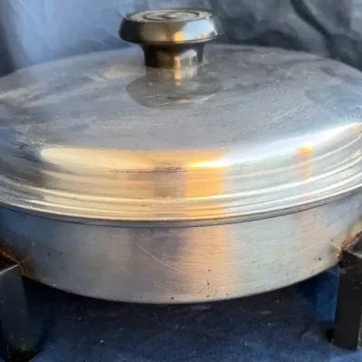 Vintage Electric Skillet Buffet Server Warming Tray with Lid & Temperature Control