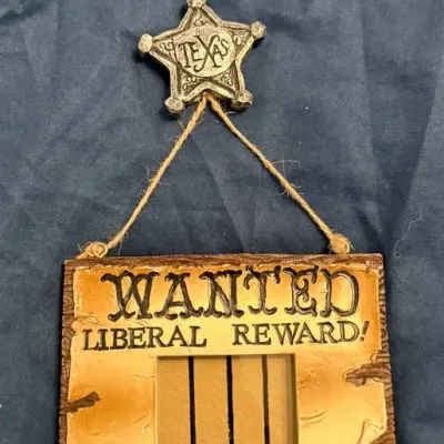 Western Wanted Poster Photo Frame Texas Sheriff Badge United States Marshal Decor