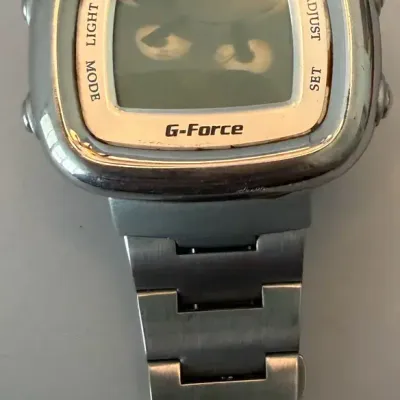 Vintage G-Force Digital LCD Wristwatch w/ Stainless Steel Expansion Band
