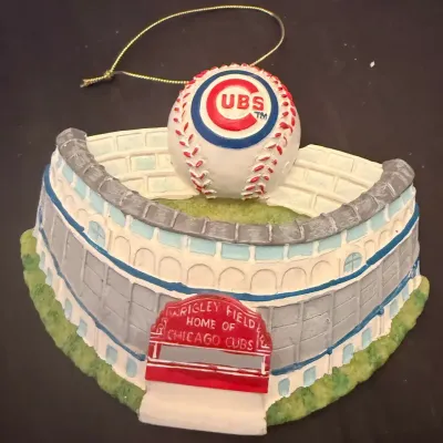Chicago Cubs Wrigley Field Baseball Stadium Christmas Ornament