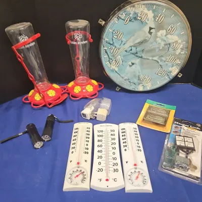 Outdoor Home - Bird Feeders, Wall Thermometers, Mini Flashlights, Night Lights, Key Holders, Lock