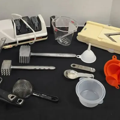 Kitchen 101 - Chef's Choice EdgeSelect 120 Diamond Sharpener, Mandoline, Tenderizers, Measuring