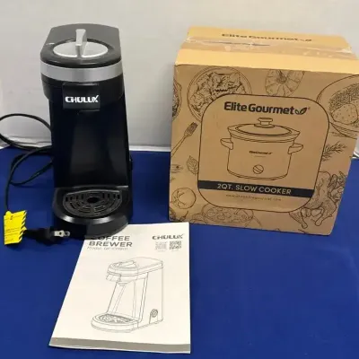 Small Home Cooking - Chulux Coffee Brewer, New Elite Gourmet 2 QT Slow Cooker