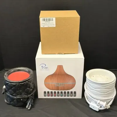 Pure Daily Care Aromatherapy Diffuser Set with Two Electric Wax Melters