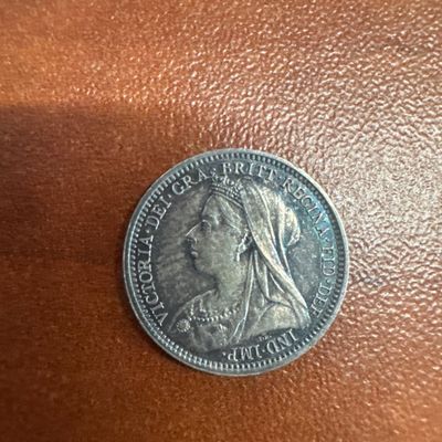 1899 Victorian Era Silver 3 Pence Coin