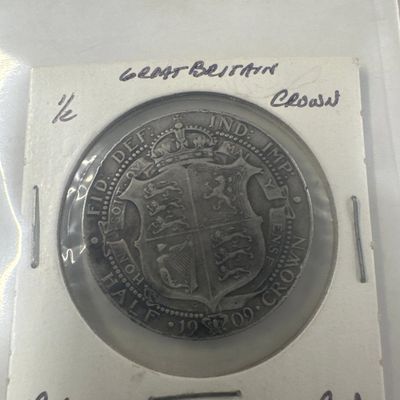 Great Britain 1909 Edward VII Silver Half Crown Coin