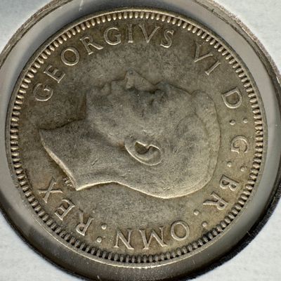-*1946 Great Britain One Shilling .500 Silver Coin - George VI