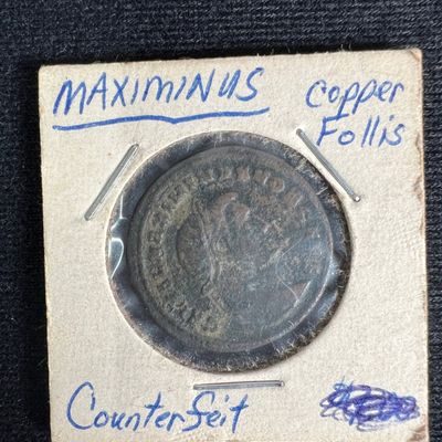 Maximinus Copper Follis Counterfeit Coin