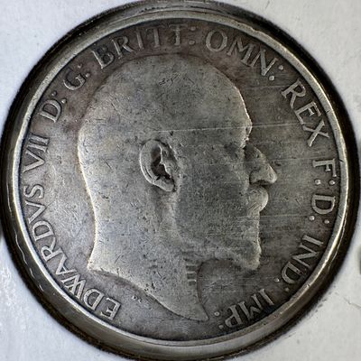 1907 Great Britain 1 Florin .925 Silver Coin - Edward VII