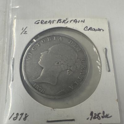1878 Great Britain 1/2 Crown Coin