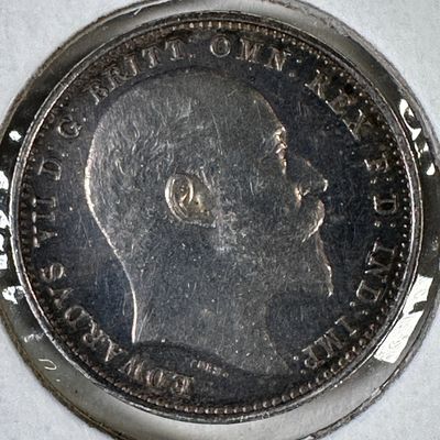 1908 Great Britain 4 Pence .925 Silver Coin - Edward VII