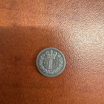 1837 British Silver Coin - 1 Penny