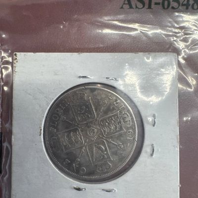 1917 Great Britain 1 Florin Coin .925 Silver
