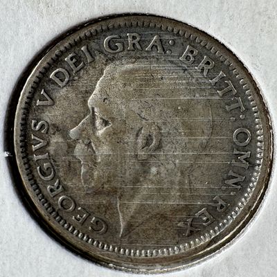 1926 Great Britain Six Pence .500 Silver Coin - George V