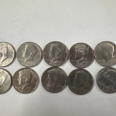 Collection of 10 Kennedy Half Dollar Coins (1)