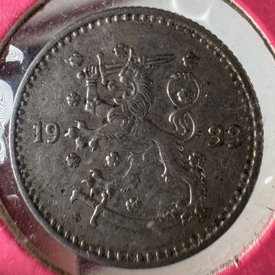 1933 Finland (Republic) 1 Markka Coin
