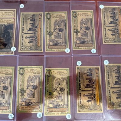 Collection of 10 Goldback Notes