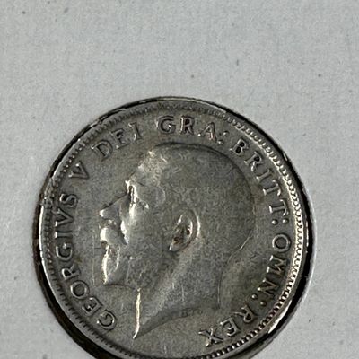 1924 Great Britain 6 Pence .500 Silver Coin - George V