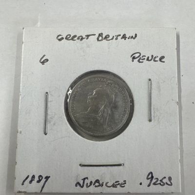 Great Britain 1887 Six Pence Jubilee Coin