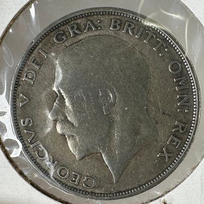 1922 Great Britain Half Crown .500 Silver Coin - George V