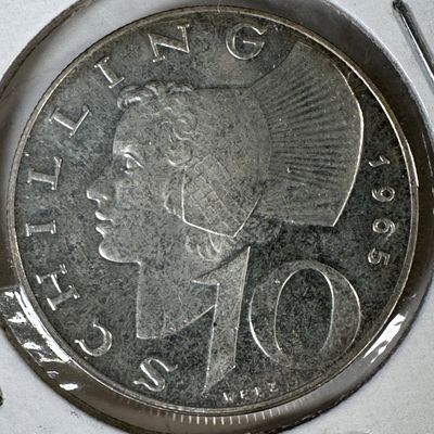 1965 Austria Post WWII 10 Schilling .640 Silver Coin
