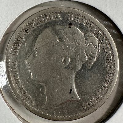1878 Great Britain Victoria One Shilling .925 Silver Coin