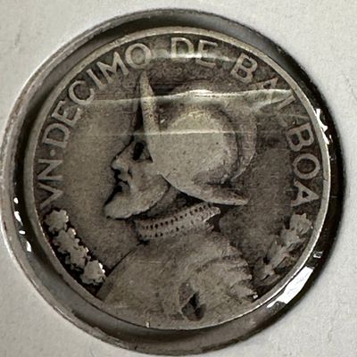 1947 Panama 1/10 Balboa Silver Coin - Vasco NuÃ±ez de Balboa