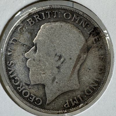 1921 Great Britain One Florin .500 Silver Coin