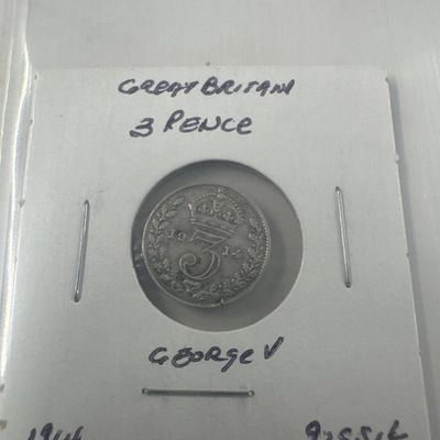 1914 Great Britain 3 Pence Coin - George V