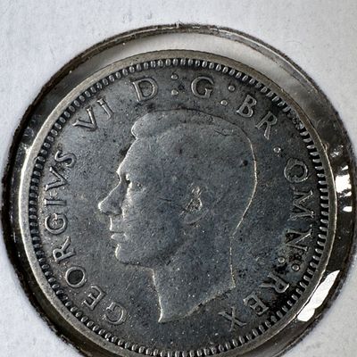 1937 Great Britain 6 Pence .500 Silver Coin - George VI