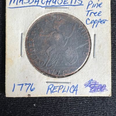 1776 Massachusetts Pine Tree Copper Replica