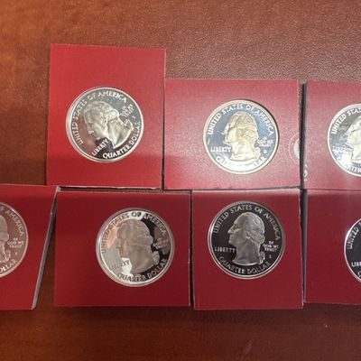 Collection of Silver Proof US State Quarters