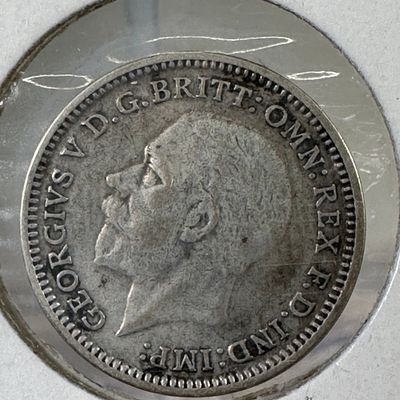 1931 Great Britain 3 Pence .500 Silver Coin - George V