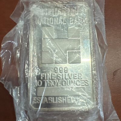 10 Troy Ounce 999 Fine Silver Bar - National Bank
