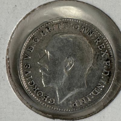 1917 Great Britain 3 Pence .935 Silver Coin - George V