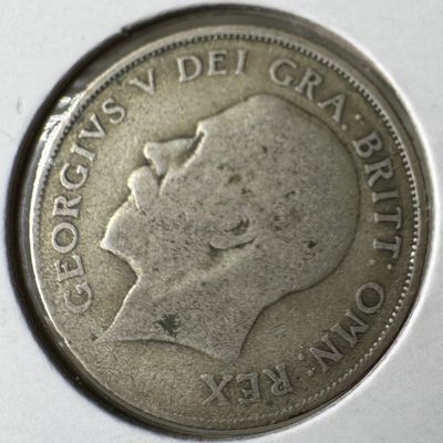 1921 Great Britain One Shilling .500 Silver Coin