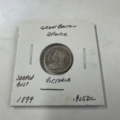 Great Britain 1899 3 Pence Silver Coin - Victoria