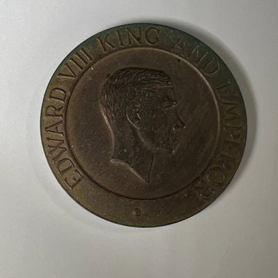 Edward VIII King and Emperor Bronze Coin